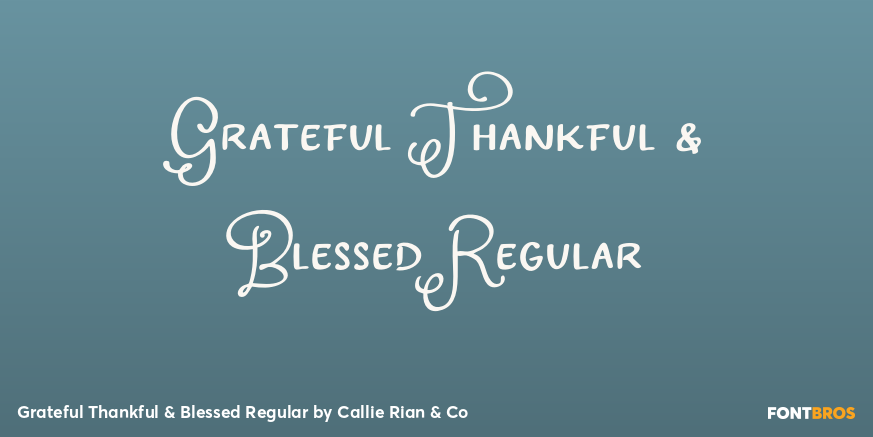 Grateful Thankful & Blessed Regular Poster