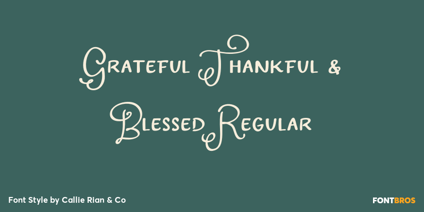 Grateful Thankful & Blessed Regular Poster