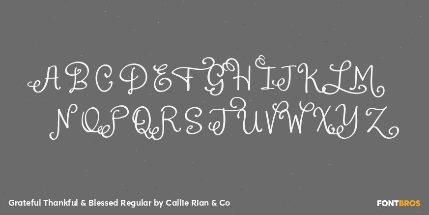 Grateful Thankful & Blessed Regular Font Poster #1