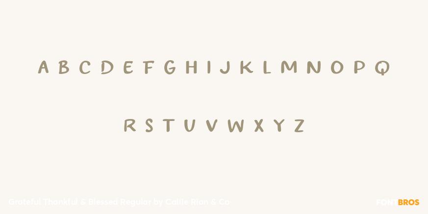 Grateful Thankful & Blessed Regular Font Poster #1