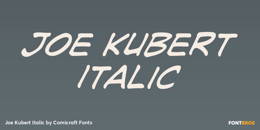 Joe Kubert Italic Font Poster #1