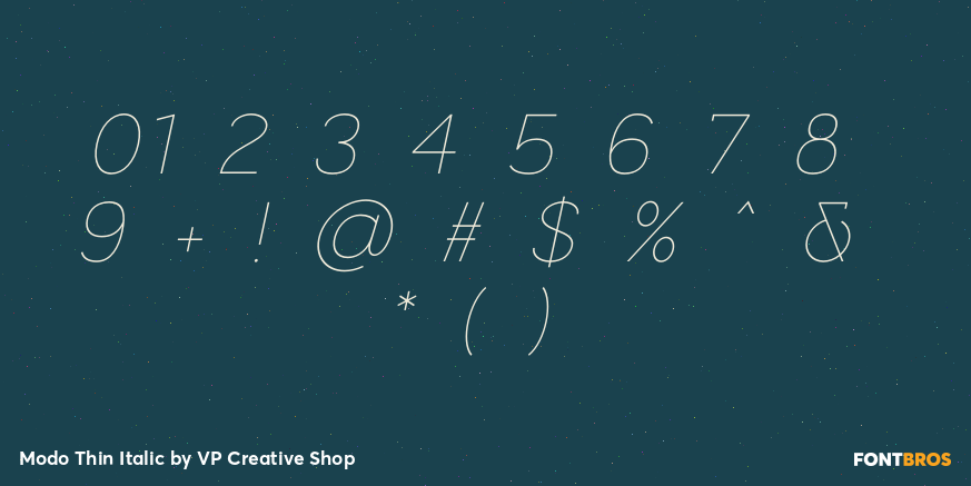 Modo Thin Italic Font Poster #1
