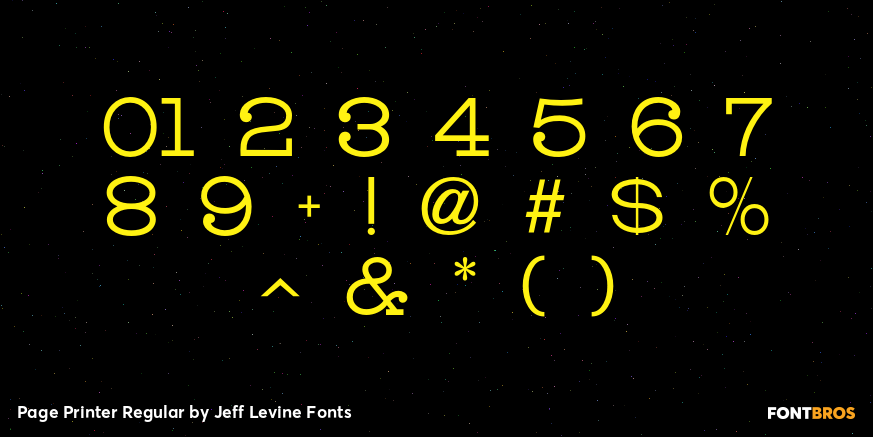 Page Printer Regular Font Poster #4