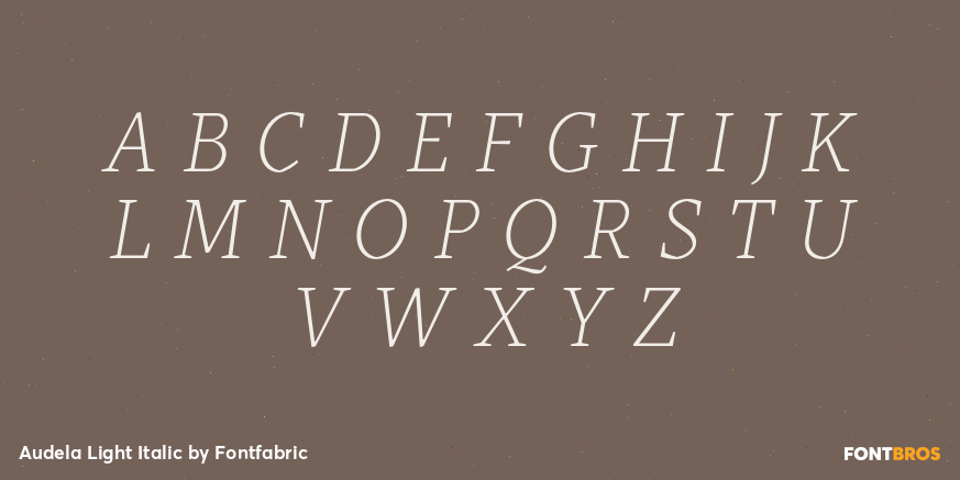 Audela Light Italic Font Poster #2