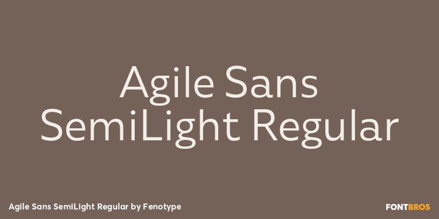 Agile Sans SemiLight Regular Poster
