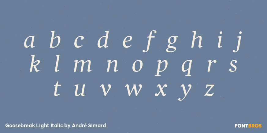 Goosebreak Light Italic Font Poster #1