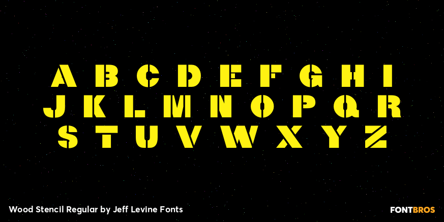 Wood Stencil Regular Font Poster #3