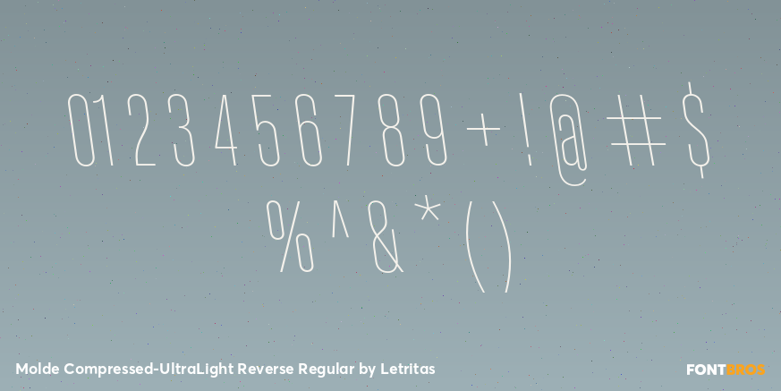 Molde Compressed-UltraLight Reverse Regular Font Poster #4