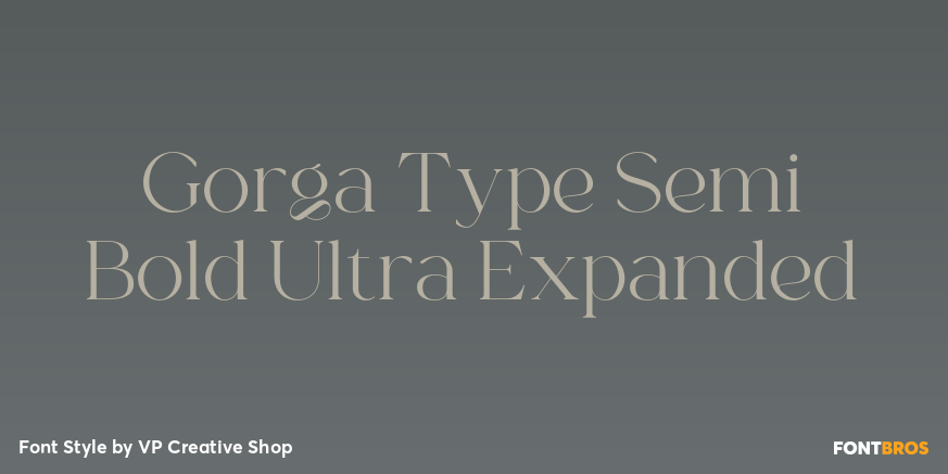 Gorga Type Semi Bold Ultra Expanded Font Poster #1