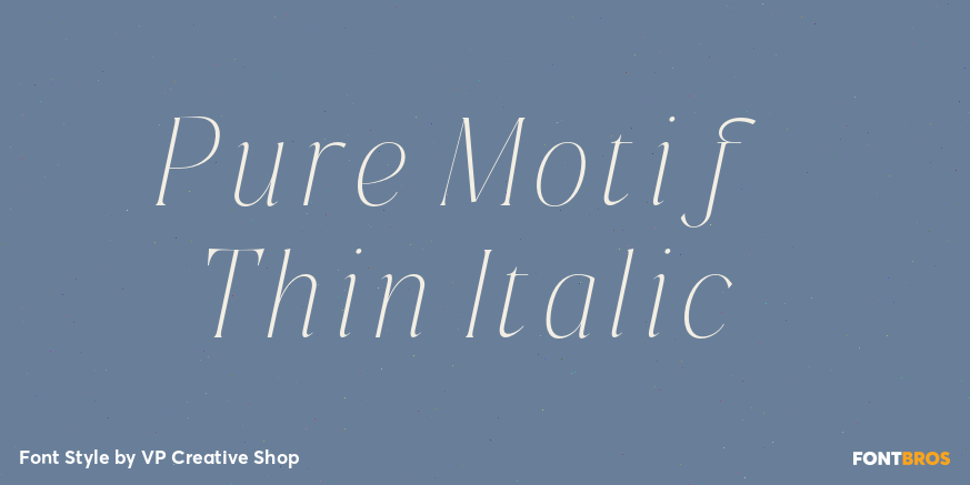 Pure Motif Thin Italic Poster
