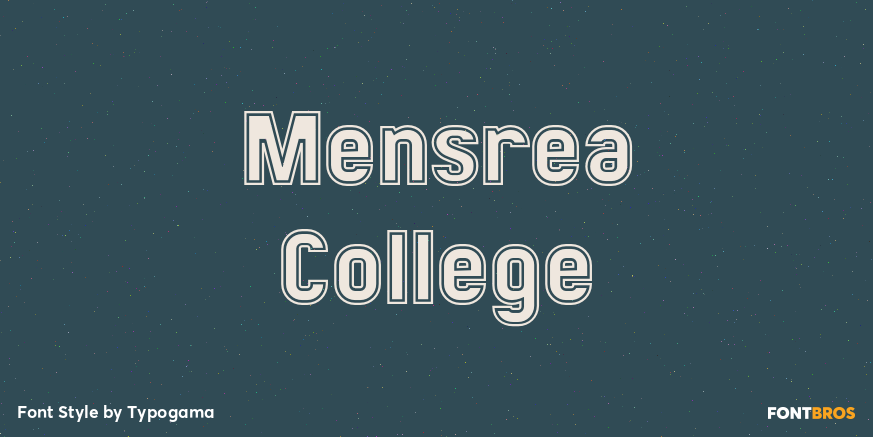 Mensrea College Font Poster #1