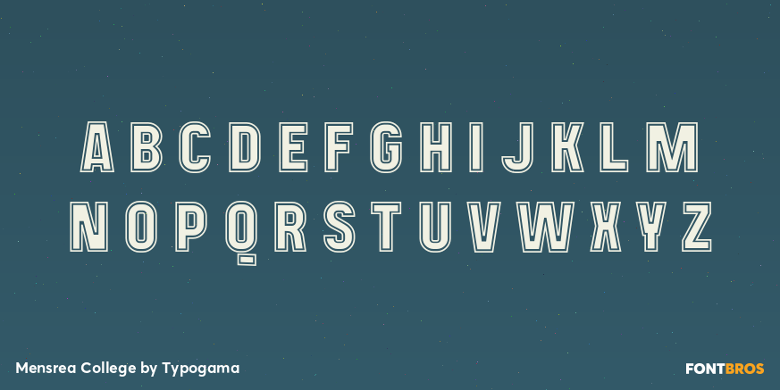 Mensrea College Font Poster #2