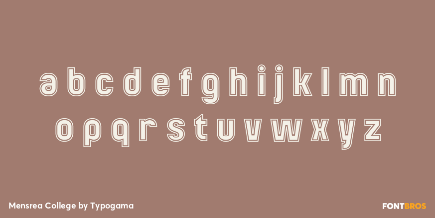 Mensrea College Font Poster #3
