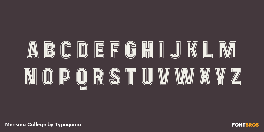 Mensrea College Font Poster #2