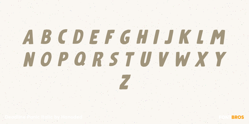 Deadline Panic Italic Font Poster #2