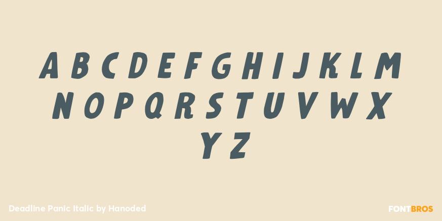 Deadline Panic Italic Font Poster #3