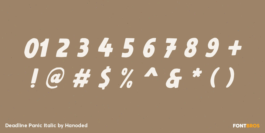 Deadline Panic Italic Font Poster #4