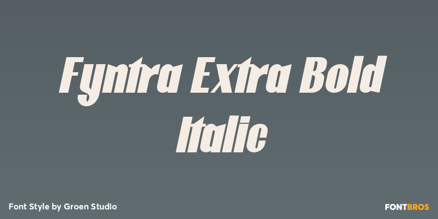 Fyntra Extra Bold Italic Poster