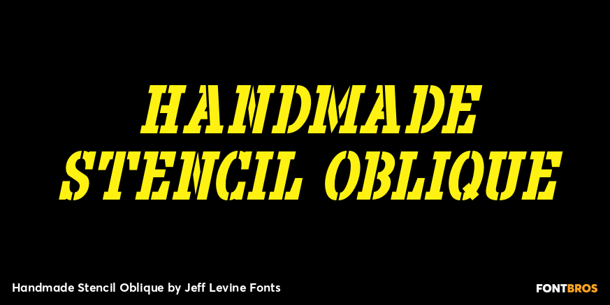 Handmade Stencil Oblique Poster