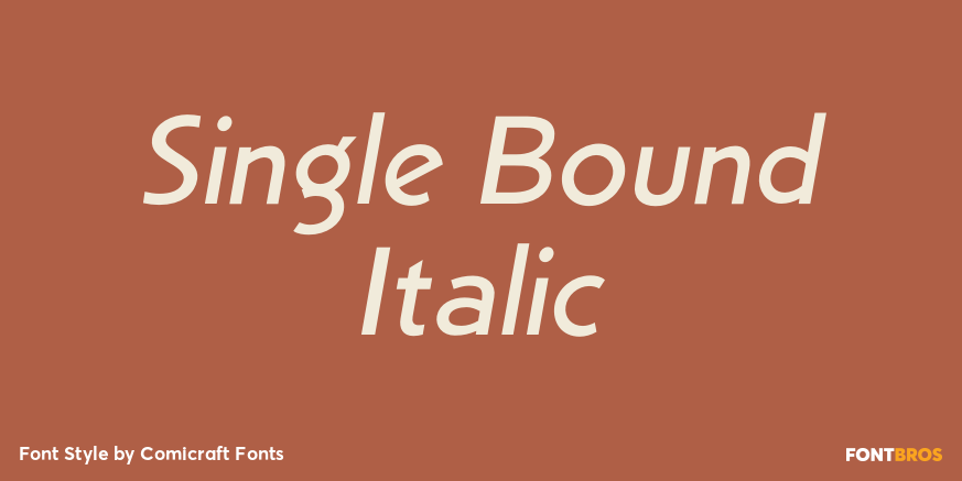 Single Bound Italic Font Poster #1