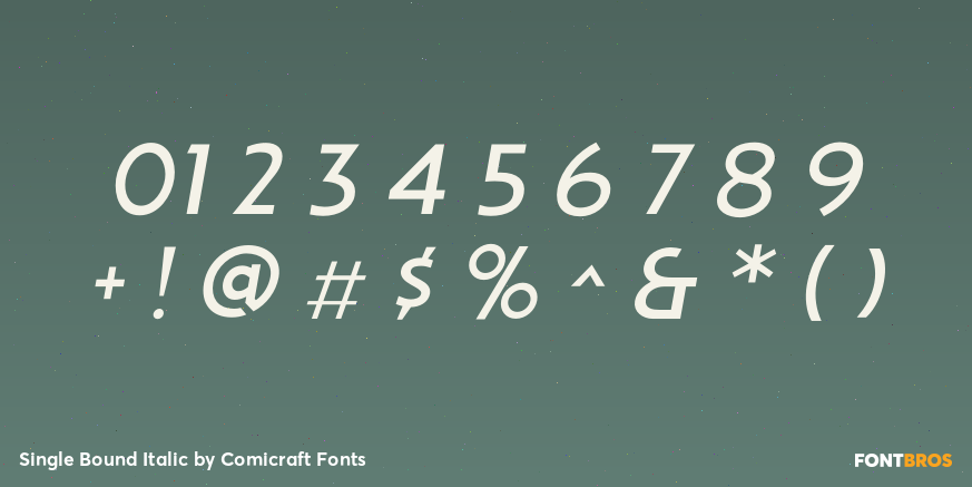 Single Bound Italic Font Poster #4