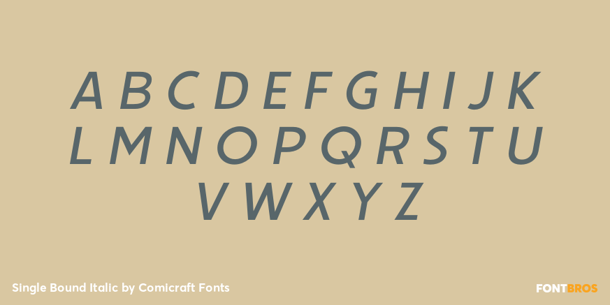 Single Bound Italic Font Poster #2