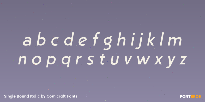 Single Bound Italic Font Poster #3