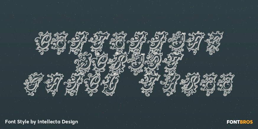 Centennial Script Fancy Three Poster