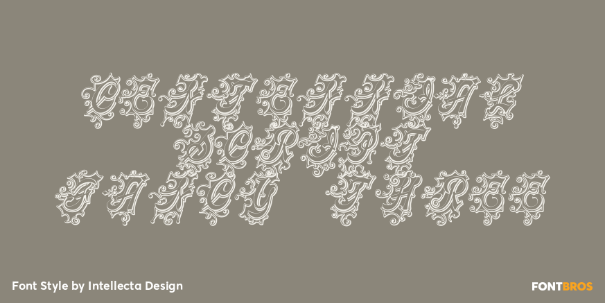 Centennial Script Fancy Three Poster