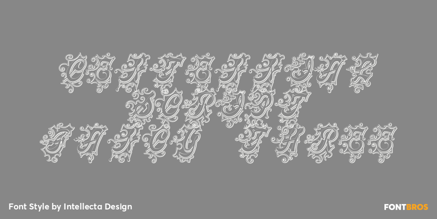 Centennial Script Fancy Three Poster