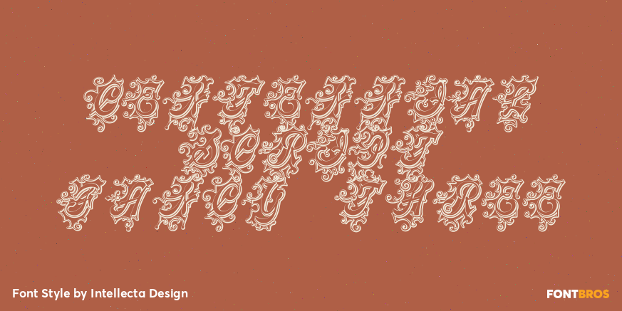 Centennial Script Fancy Three Poster