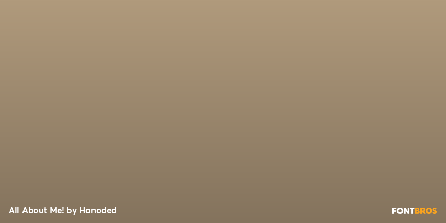 All About Me! Font Poster #2