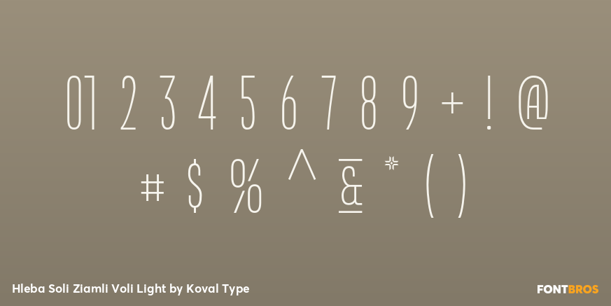 Hleba Soli Ziamli Voli Light Font Poster #1