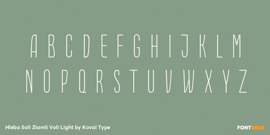 Hleba Soli Ziamli Voli Light Font Poster #1