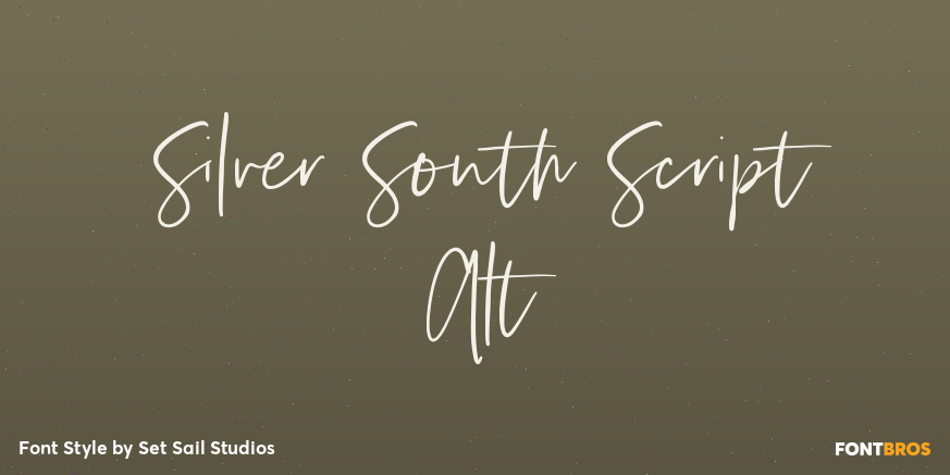 Silver South Script Alt Font Poster #1