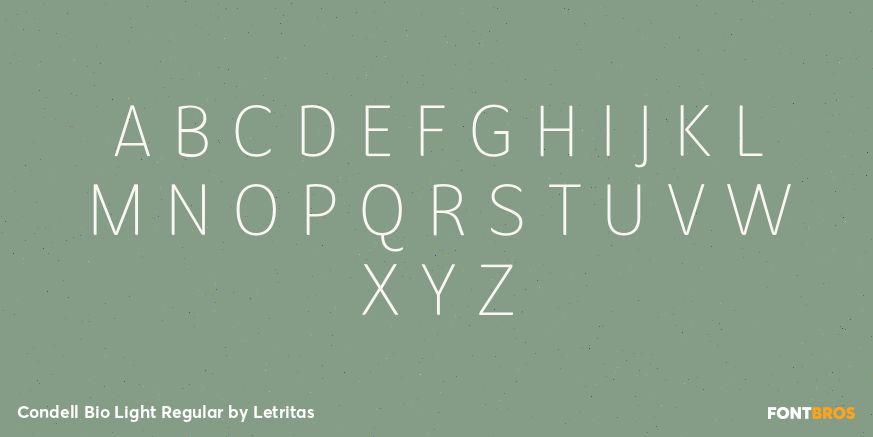 Condell Bio Light Regular Font Poster #2