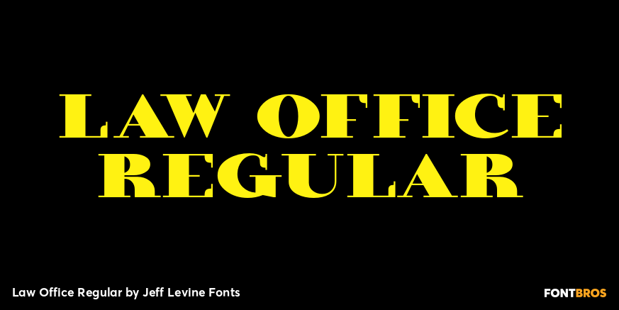 Law Office Regular Font Poster #1