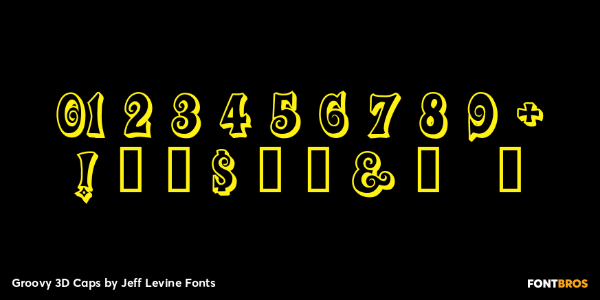 Groovy 3D Caps Font Poster #4