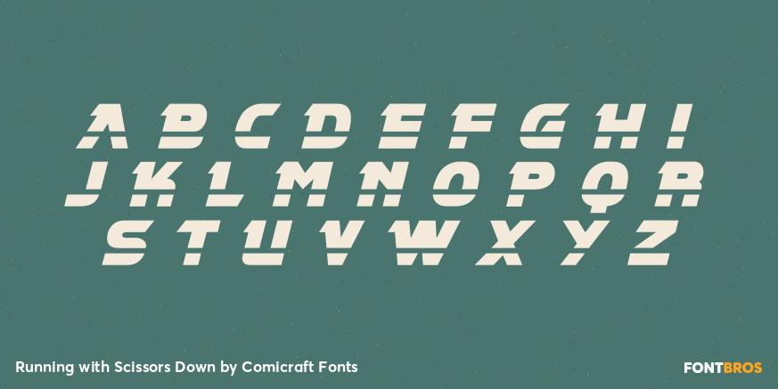 Running with Scissors Down Font Poster #2