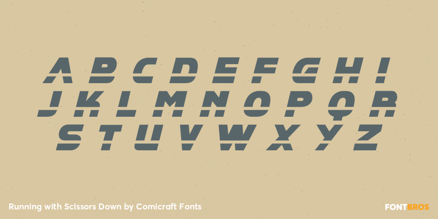 Running with Scissors Down Font Poster #3