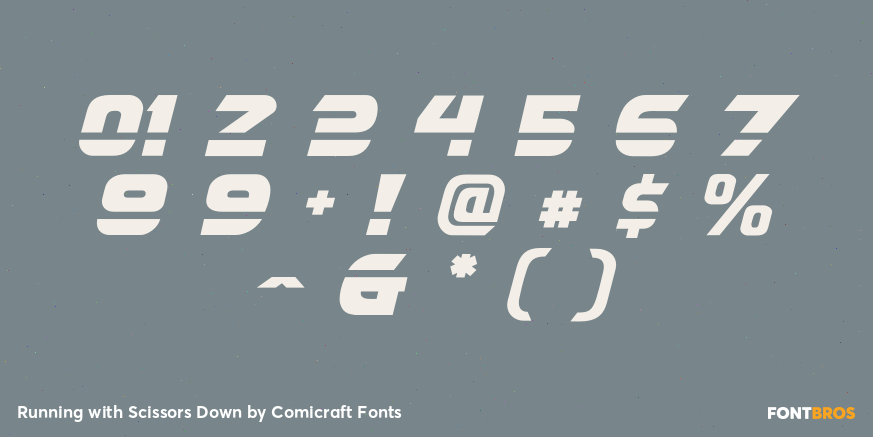 Running with Scissors Down Font Poster #4