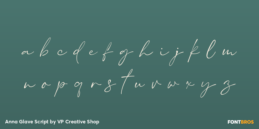 Anna Glave Script Font Poster #3