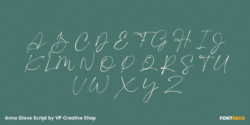 Anna Glave Script Font Poster #2