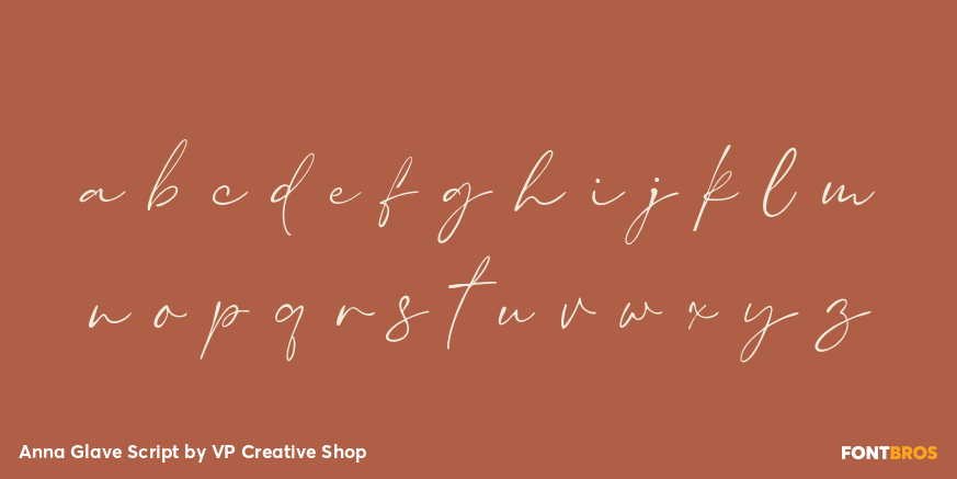 Anna Glave Script Font Poster #3