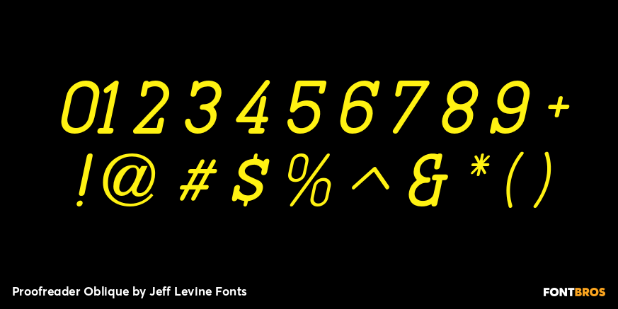 Proofreader Oblique Font Poster #4