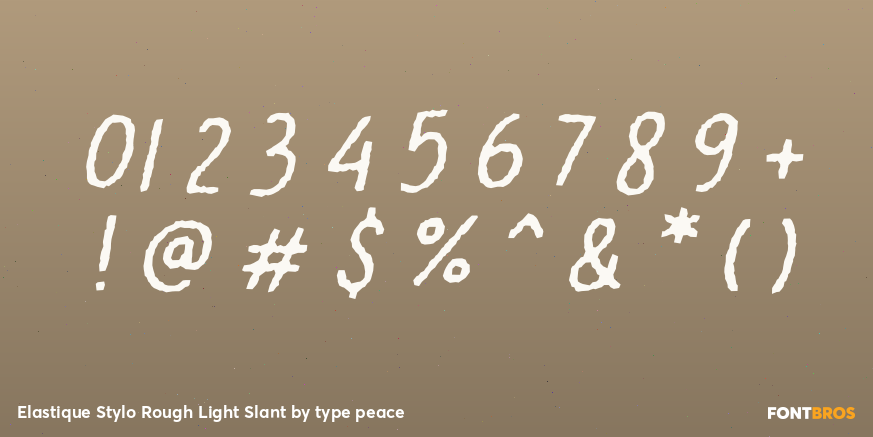 Elastique Stylo Rough Light Slant Font Poster #1