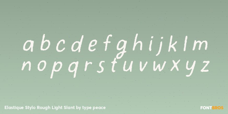Elastique Stylo Rough Light Slant Font Poster #3