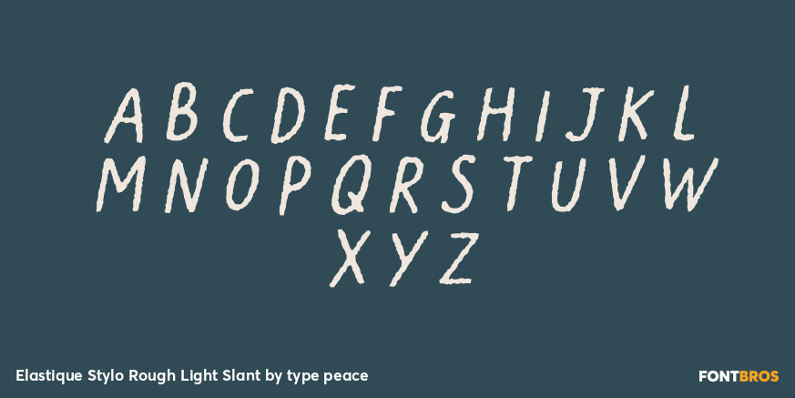 Elastique Stylo Rough Light Slant Font Poster #1