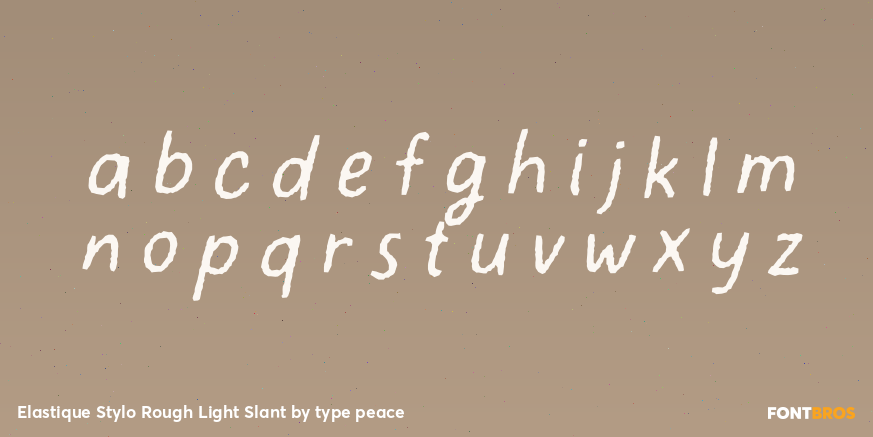 Elastique Stylo Rough Light Slant Font Poster #1