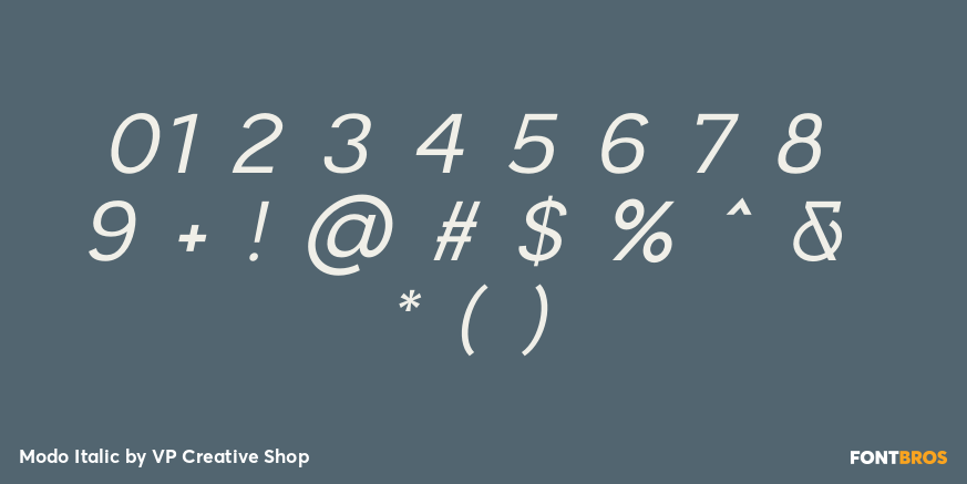 Modo Italic Font Poster #1